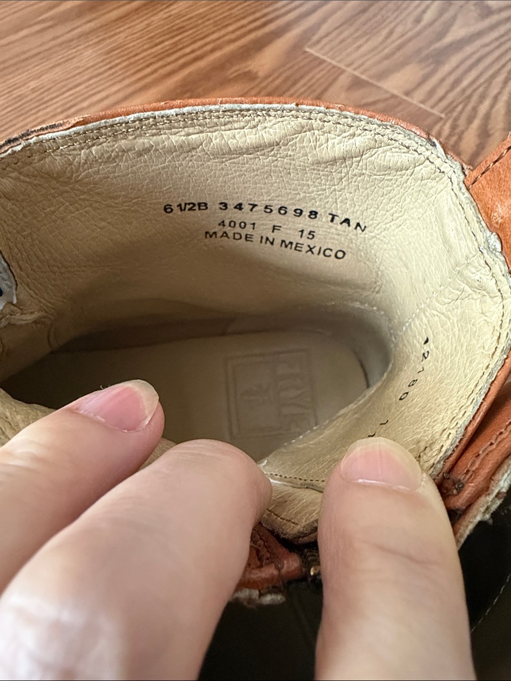 Frye Women's Tan Leather Ankle Booties - Picture 5 of 6